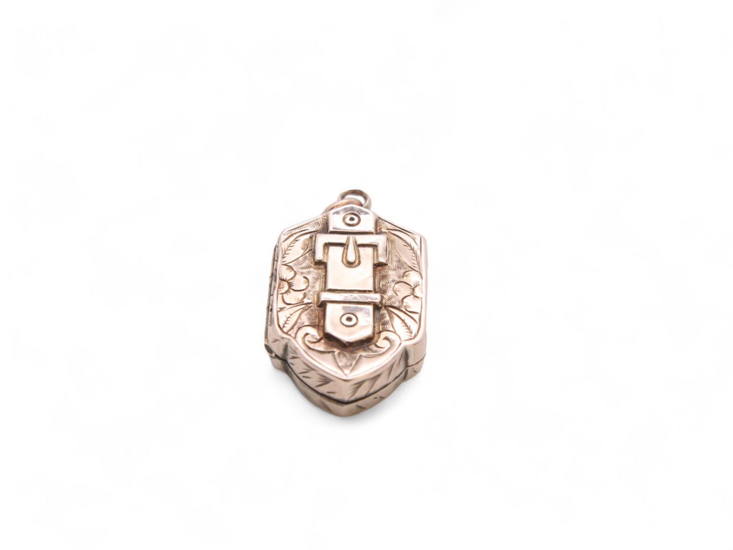 Antique 9ct Gold Shield Shaped Buckle Locket