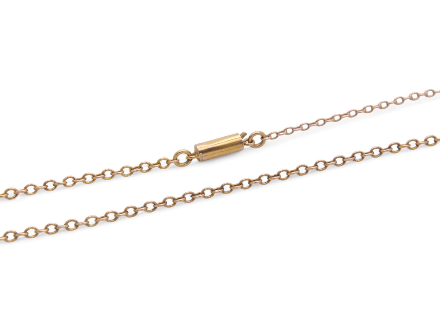 Antique 9ct Gold Belcher Link Necklace, 19.5"