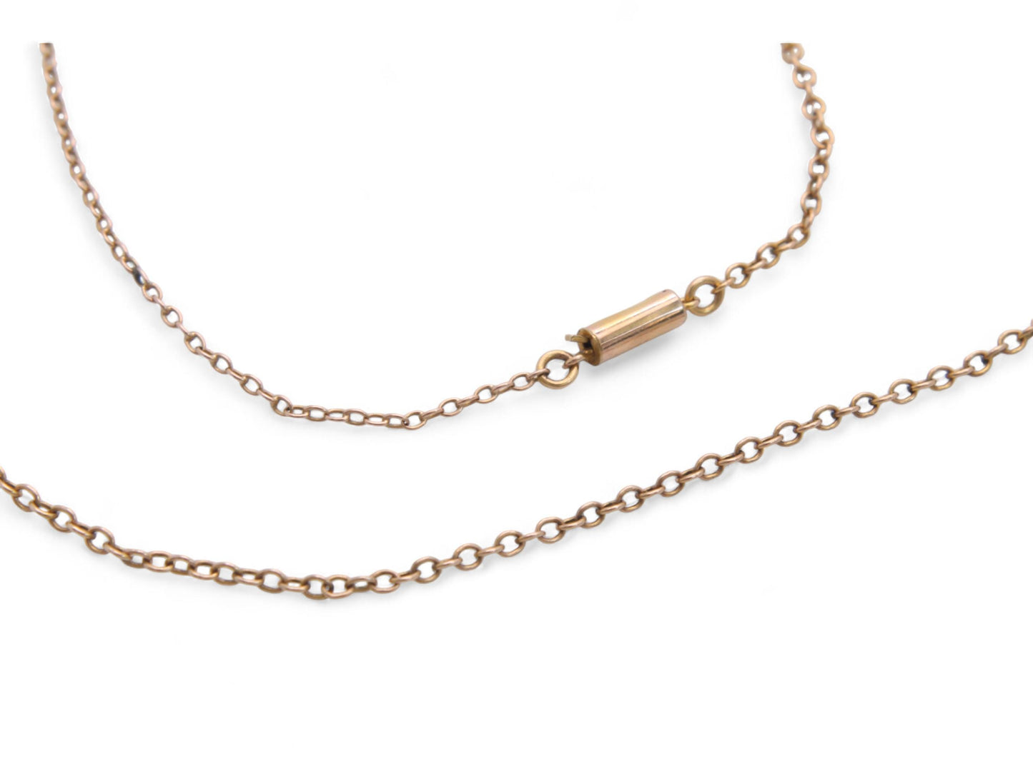 Antique 9ct Gold Belcher Link Necklace, 19.5"