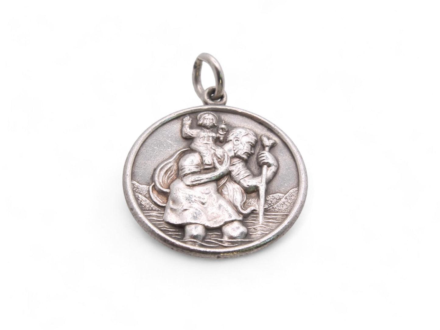 Vintage Sterling Silver St Christopher's Pendant, Charles Horner