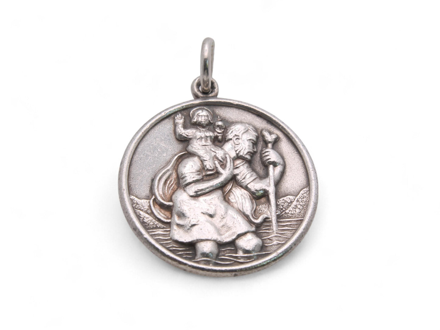 Vintage Sterling Silver St Christopher's Pendant, Charles Horner
