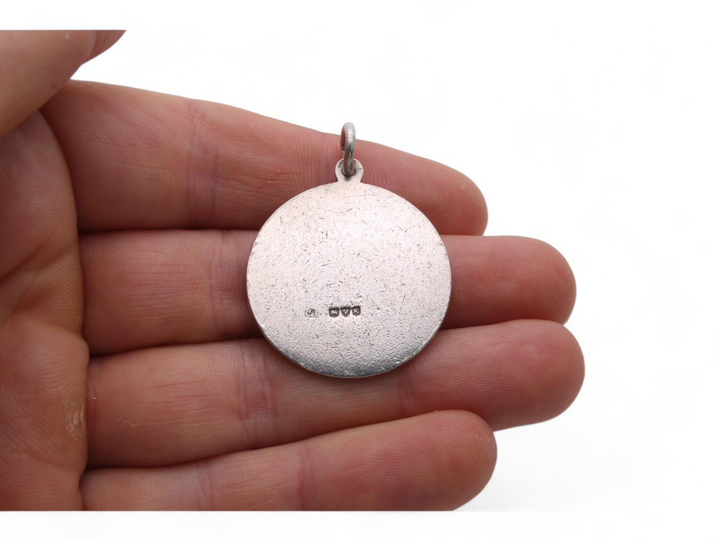 Vintage-Sterling-Silver-St-Christopher's-Pendant,-Charles-Horner