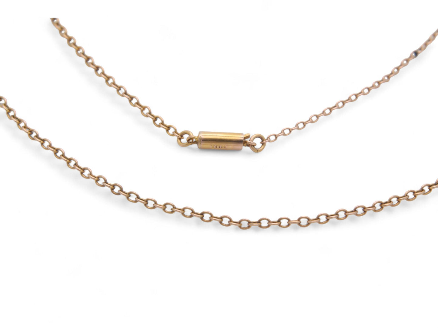 Antique 9ct Gold Belcher Link Necklace, 19.5"