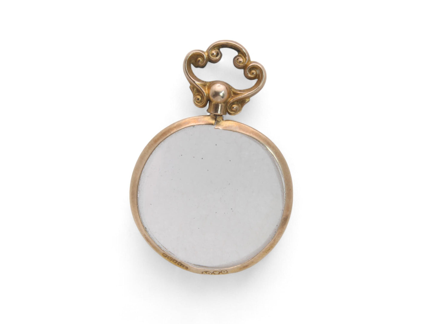 Antique 9ct Gold Glass Open Locket