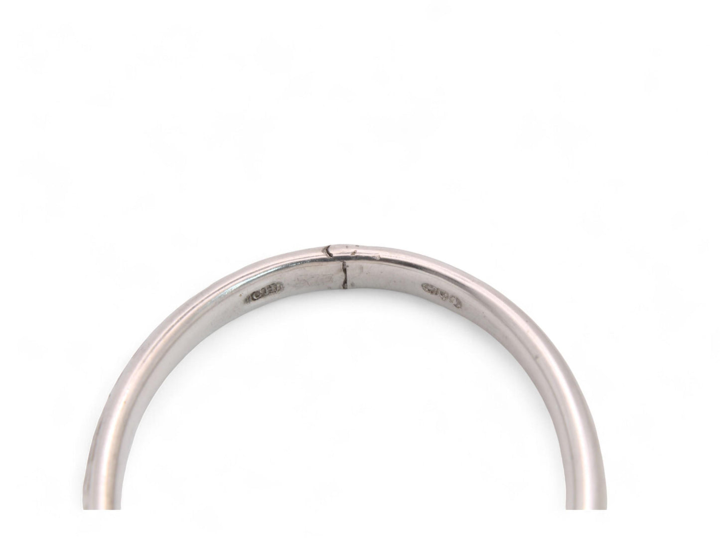 Vintage Sterling Silver Charles Horner Baby Bangle, 1950