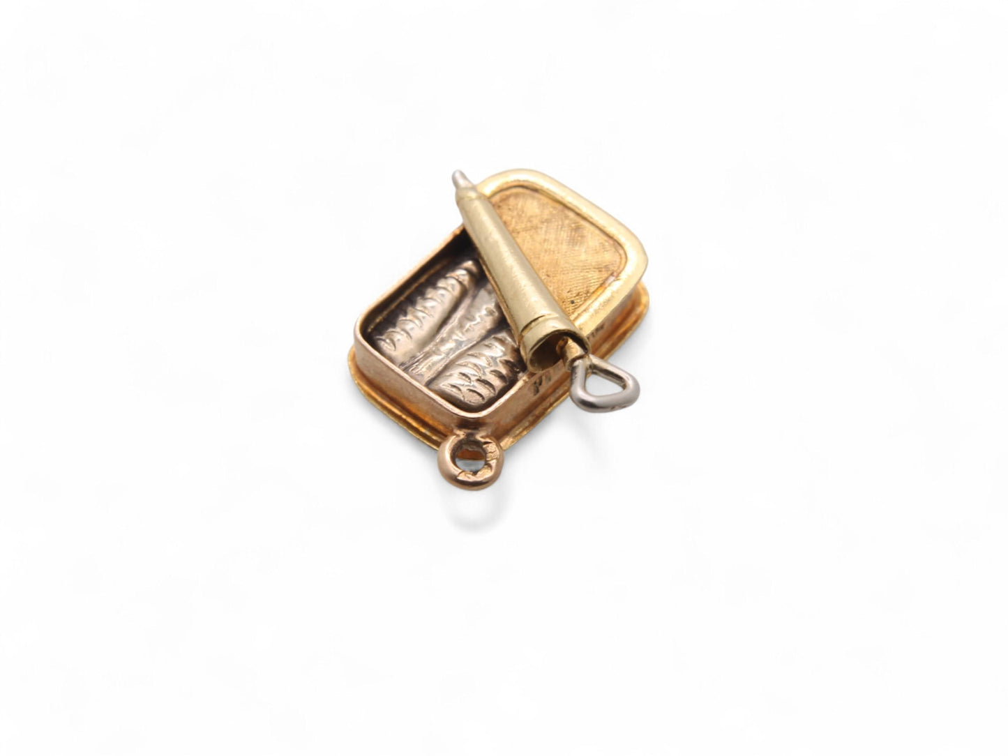 Vintage 19.2ct 800 Portuguese Gold Sardines Charm