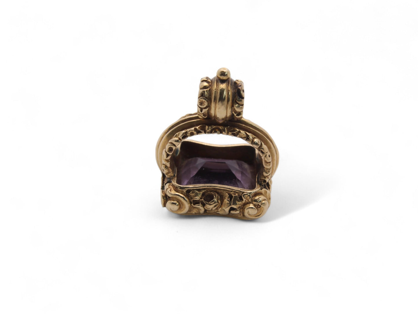 Antique-15ct-Gold-Chased-Amethyst-Pendant-Seal