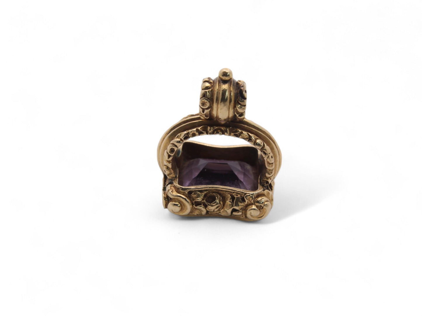 Antique-15ct-Gold-Chased-Amethyst-Pendant-Seal