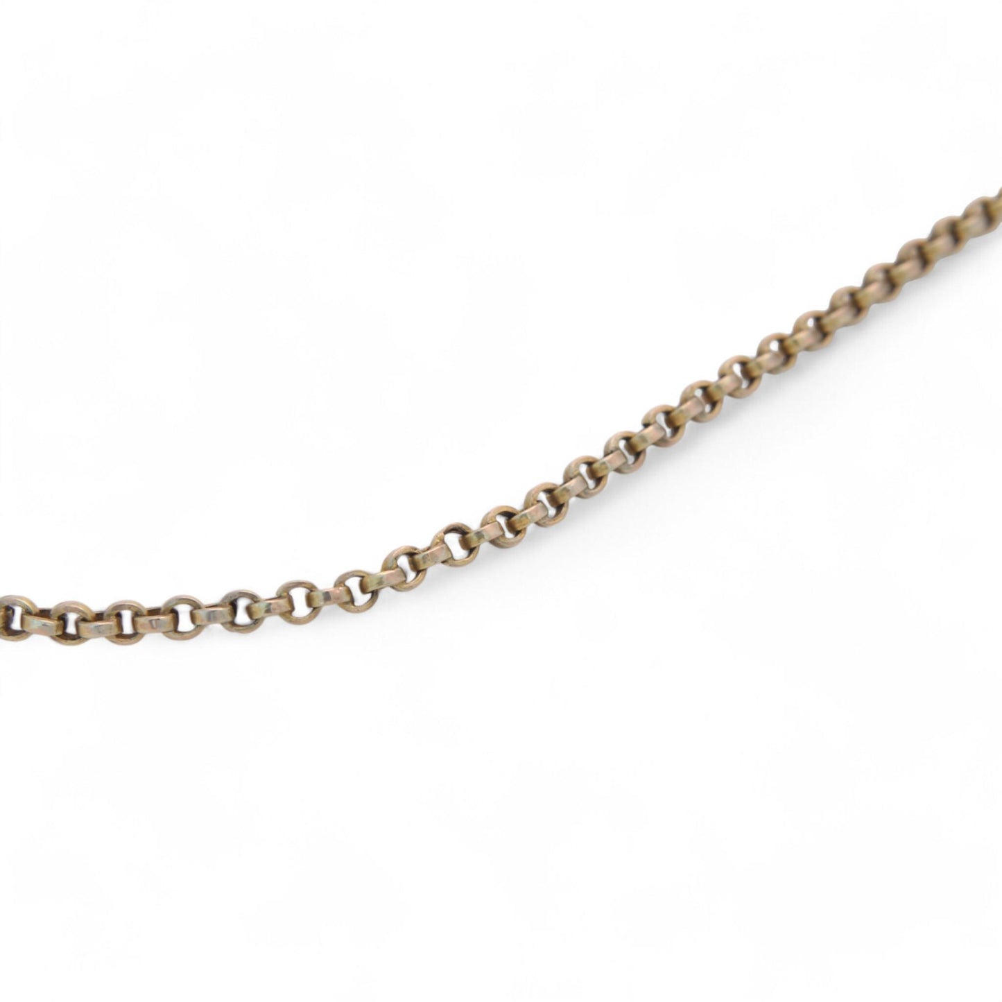 Antique 9ct Gold Belcher Link Necklace, 20.25"