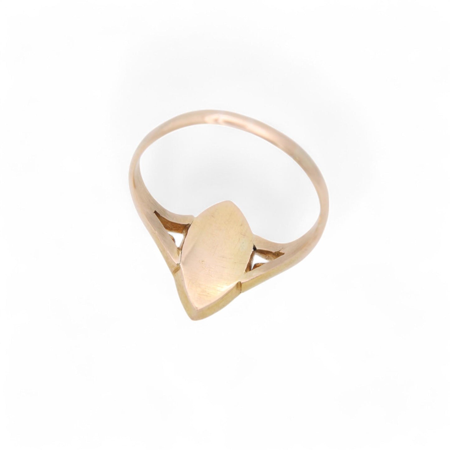 Antique 15ct Gold Sapphire Diamond Navette Ring