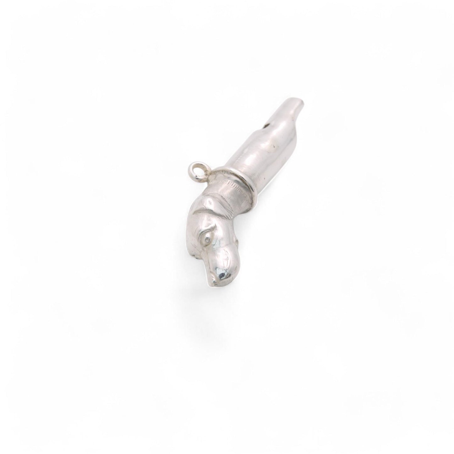 Antique Sterling Silver Hunting Dog Whistle, 1887