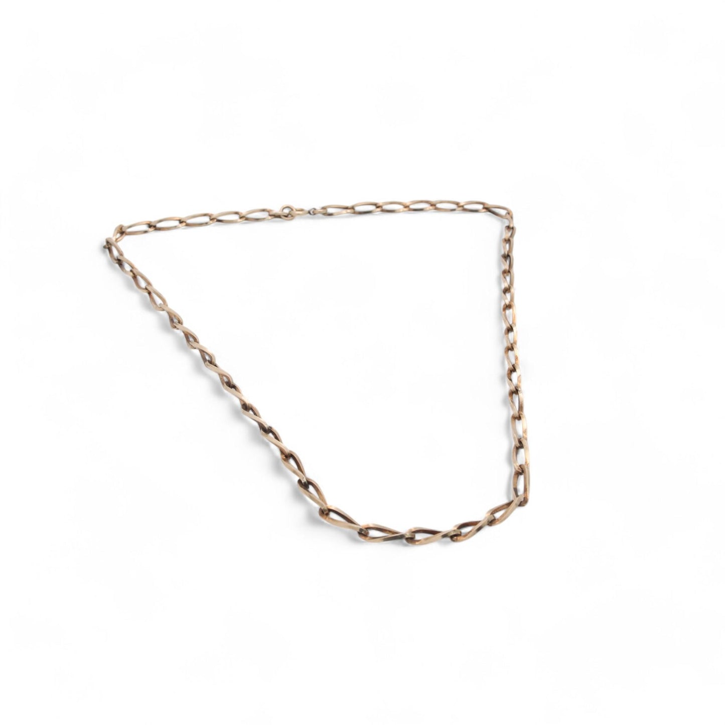 Vintage 9ct Gold On Sterling Silver Necklace, 18"