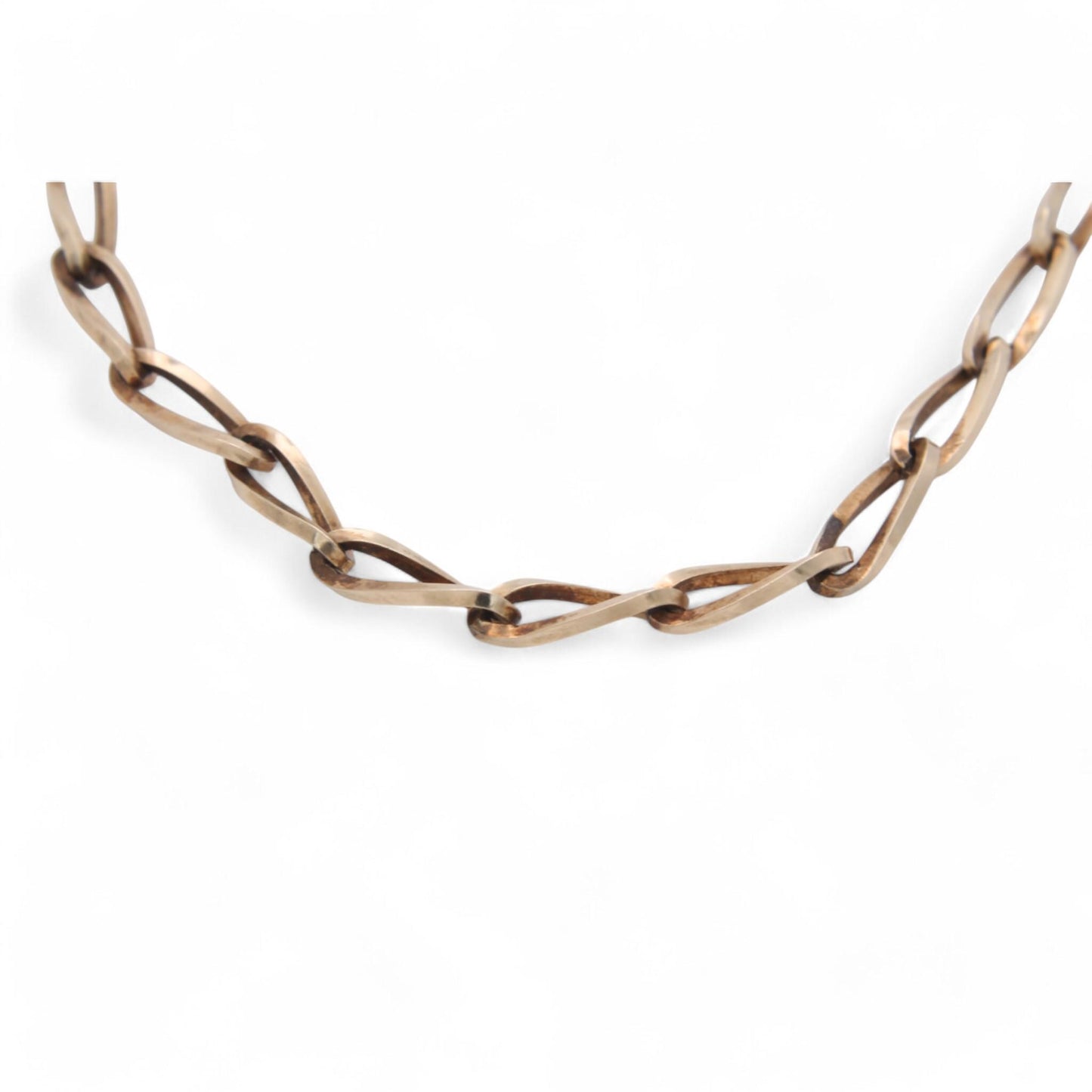 Vintage 9ct Gold On Sterling Silver Necklace, 18"