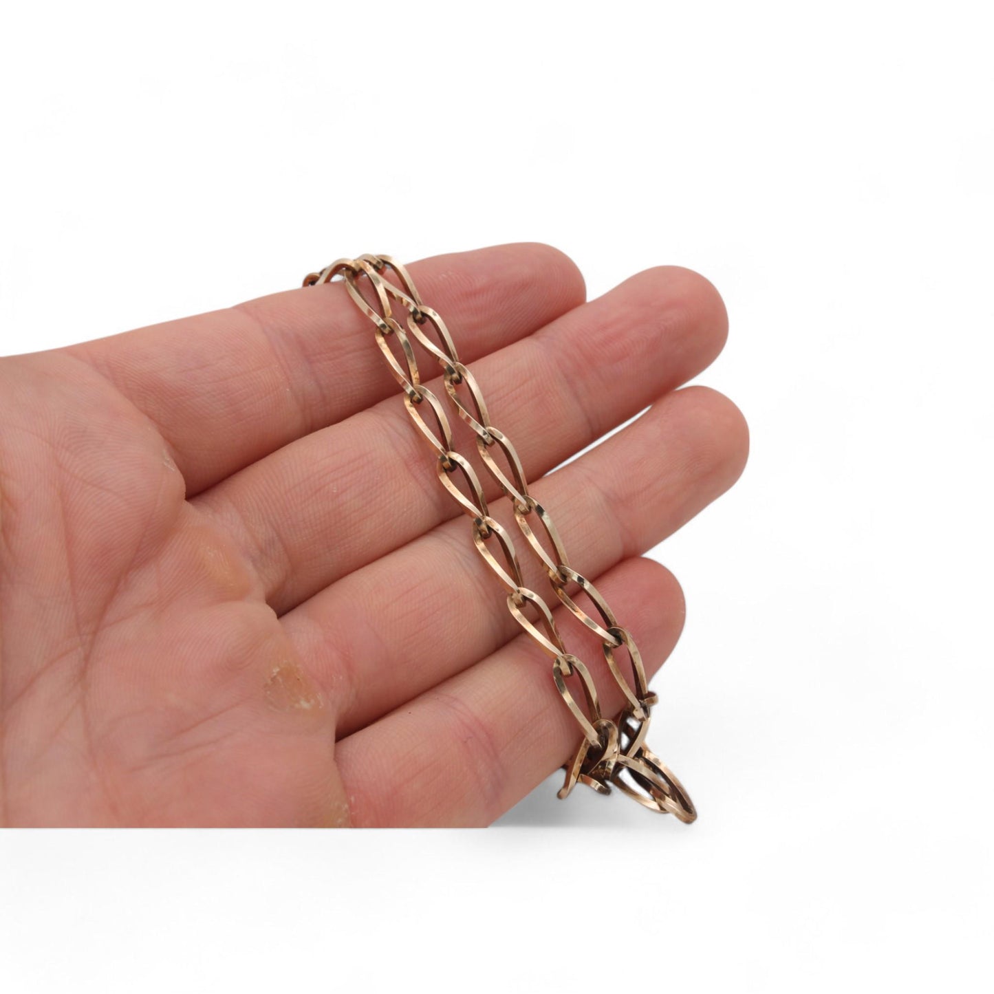 Vintage 9ct Gold On Sterling Silver Necklace, 18"