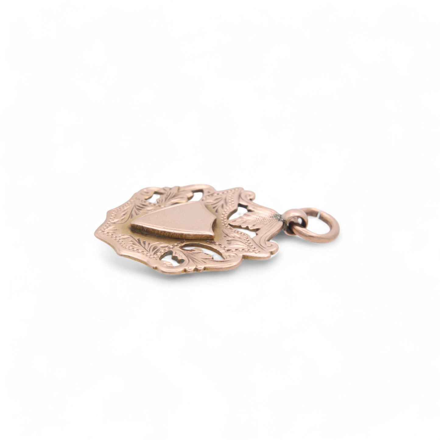 Antique 9ct Gold Shield Pendant, 1909