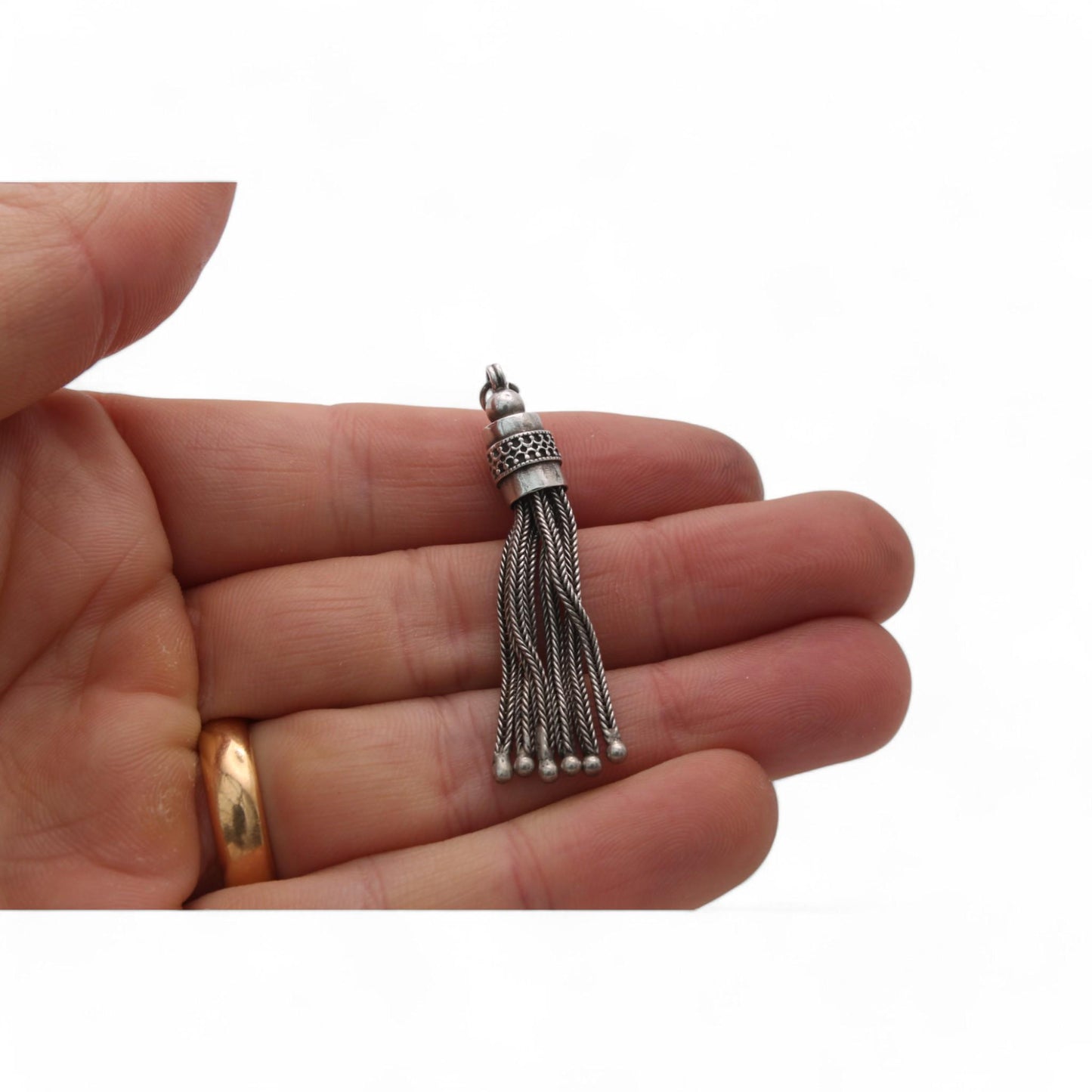 Antique Sterling Silver Tassel Pendant