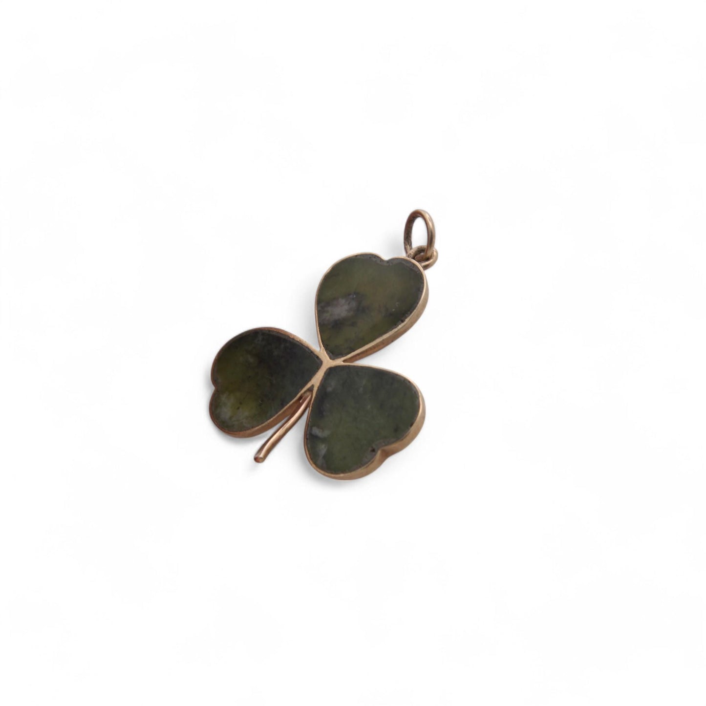 Vintage 9ct Gold Connemara Shamrock Pendant, 1966