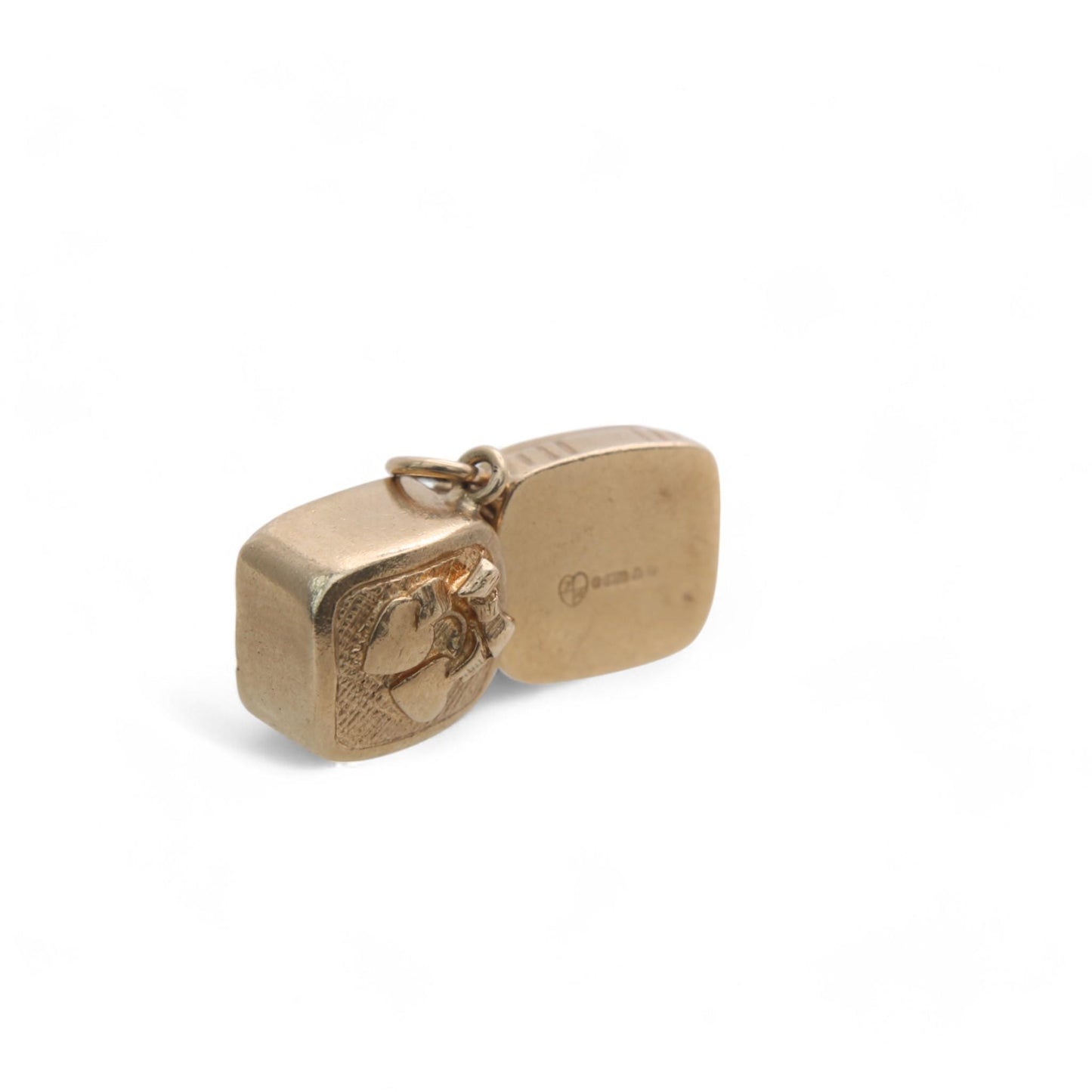 Vintage 9ct Gold Wedding/Engagement Ring Box Charm