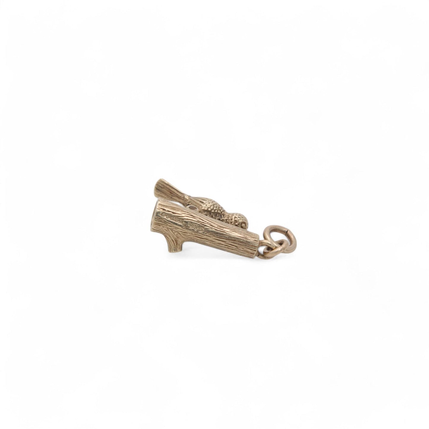 Vintage 9ct Gold Moving Woodpecker Charm
