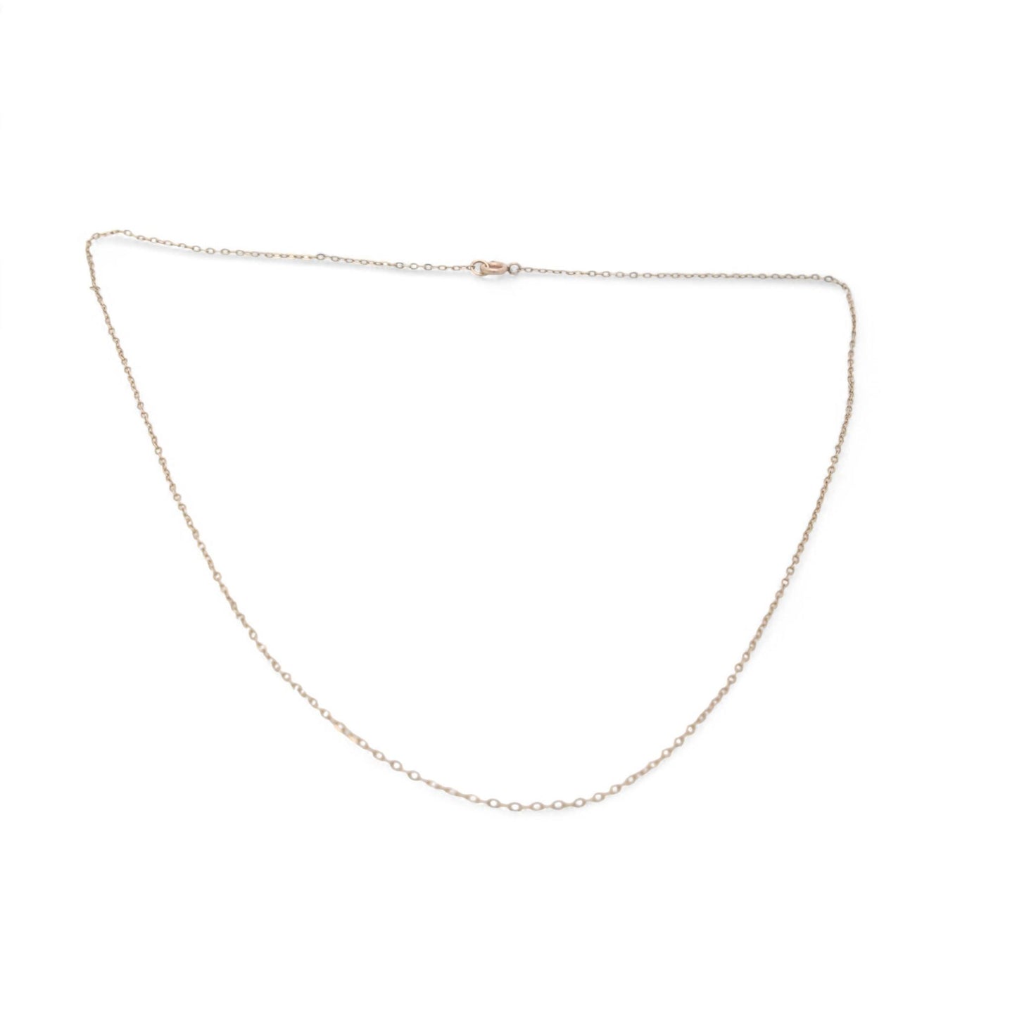 Vintage 9ct Yellow Gold Dainty Rolo Link Necklace