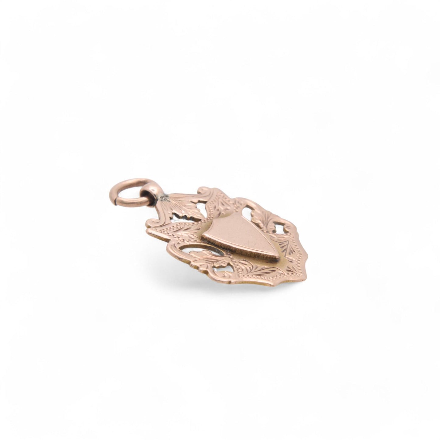 Antique 9ct Gold Shield Pendant, 1909