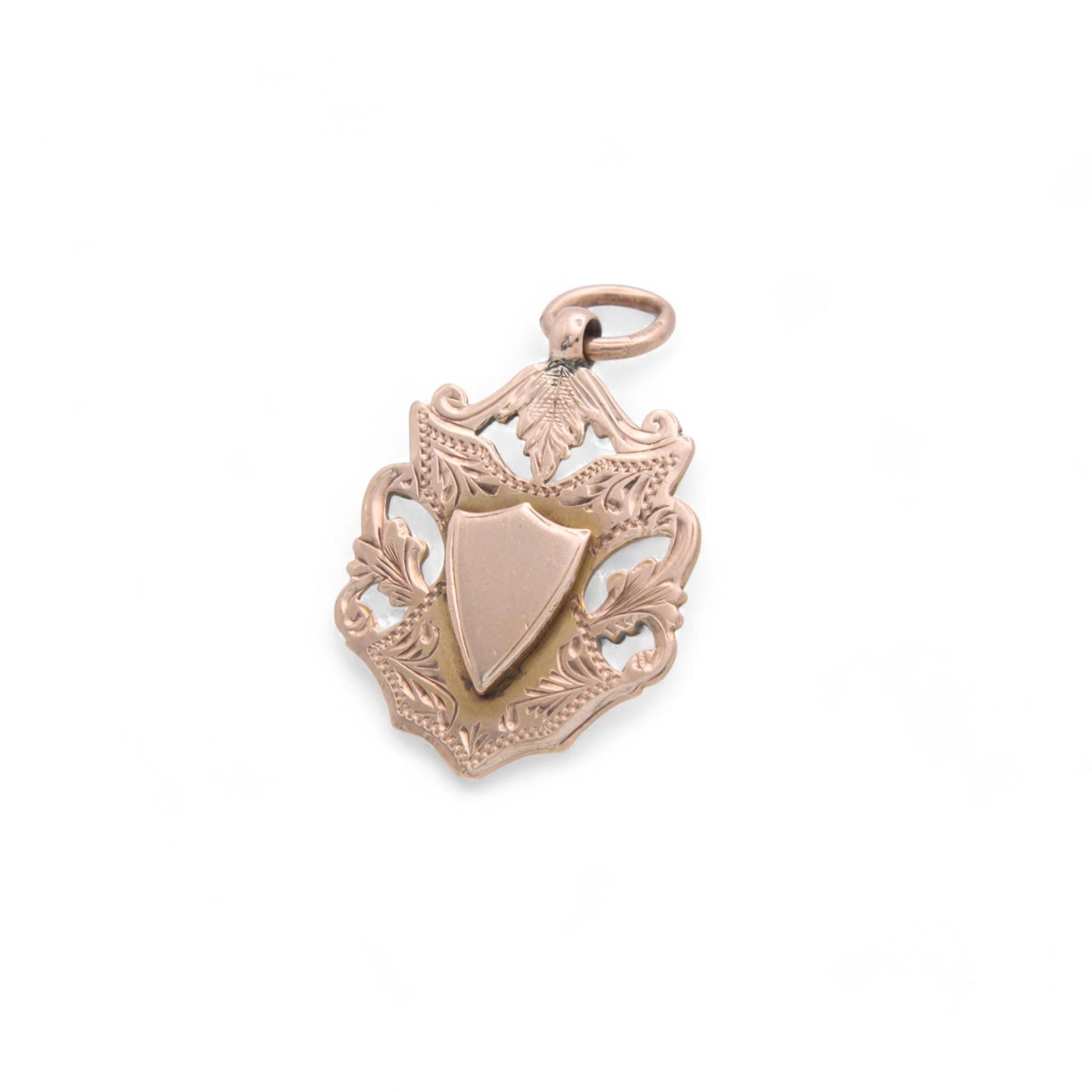 Antique 9ct Gold Shield Pendant, 1909