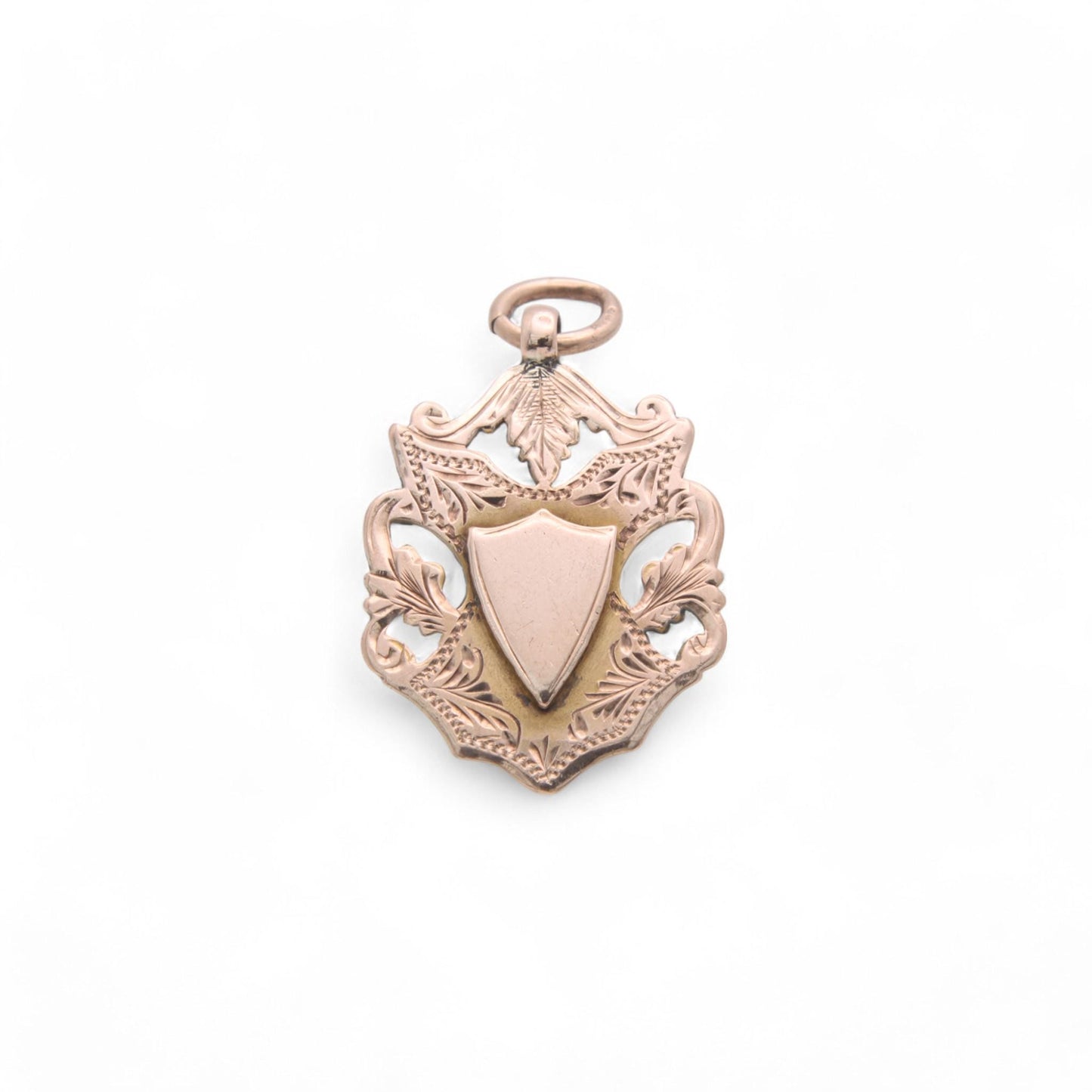 Antique 9ct Gold Shield Pendant, 1909