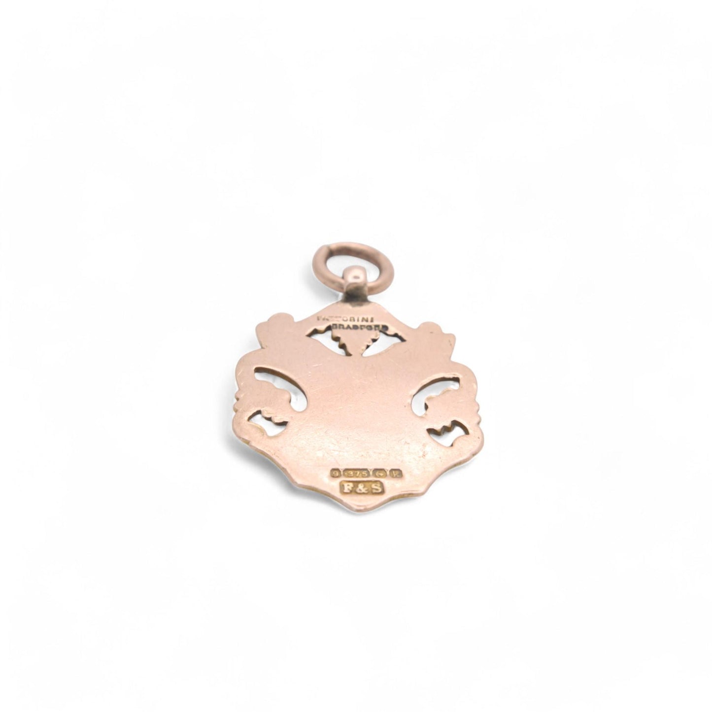 Antique 9ct Gold Shield Pendant, 1909