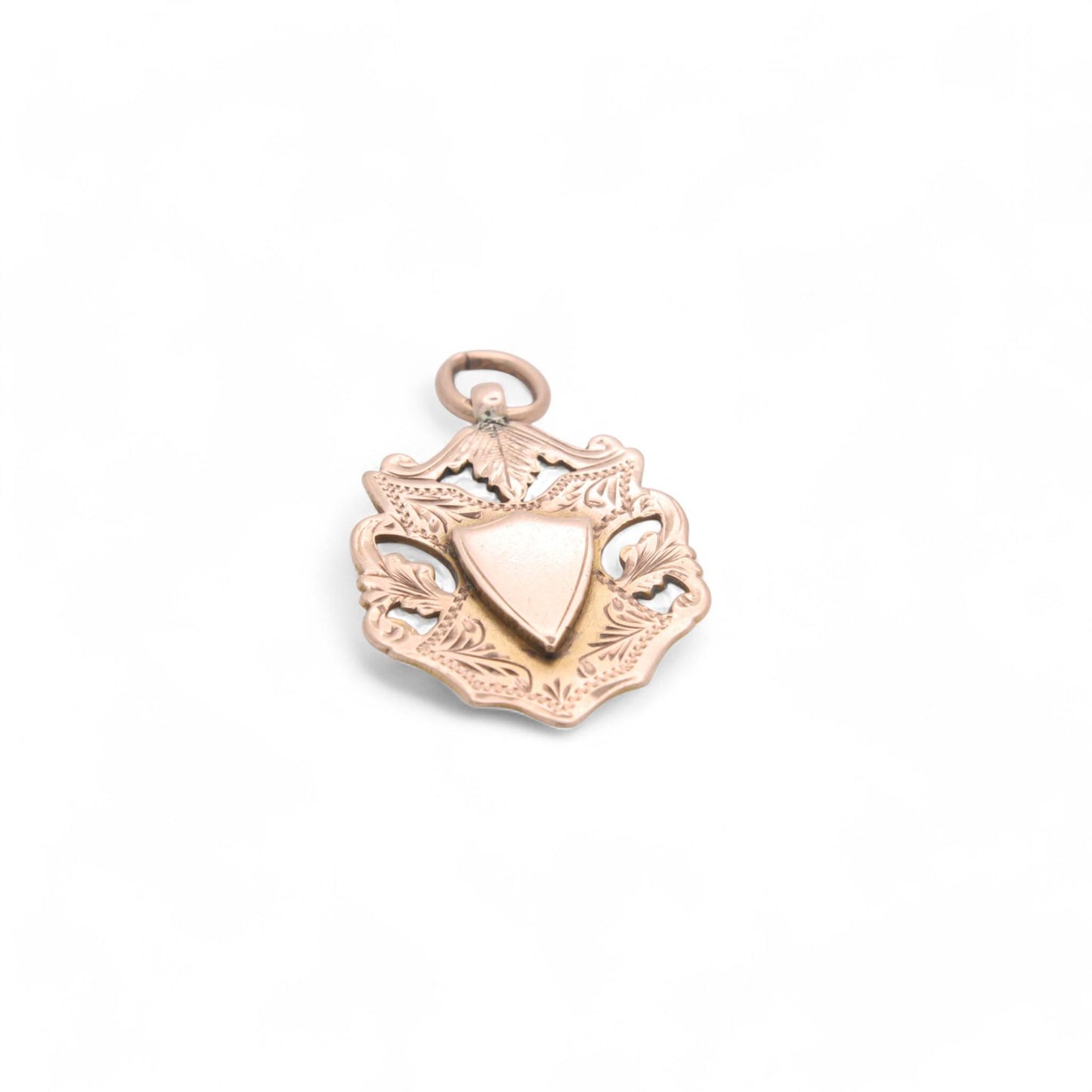 Antique 9ct Gold Shield Pendant, 1909