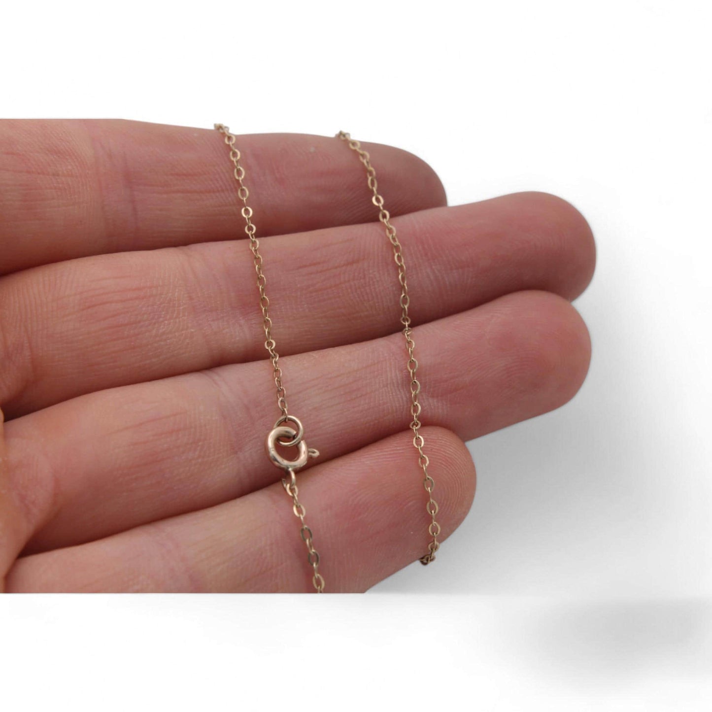 Vintage-9ct-Yellow-Gold-Dainty-Rolo-Link-Necklace