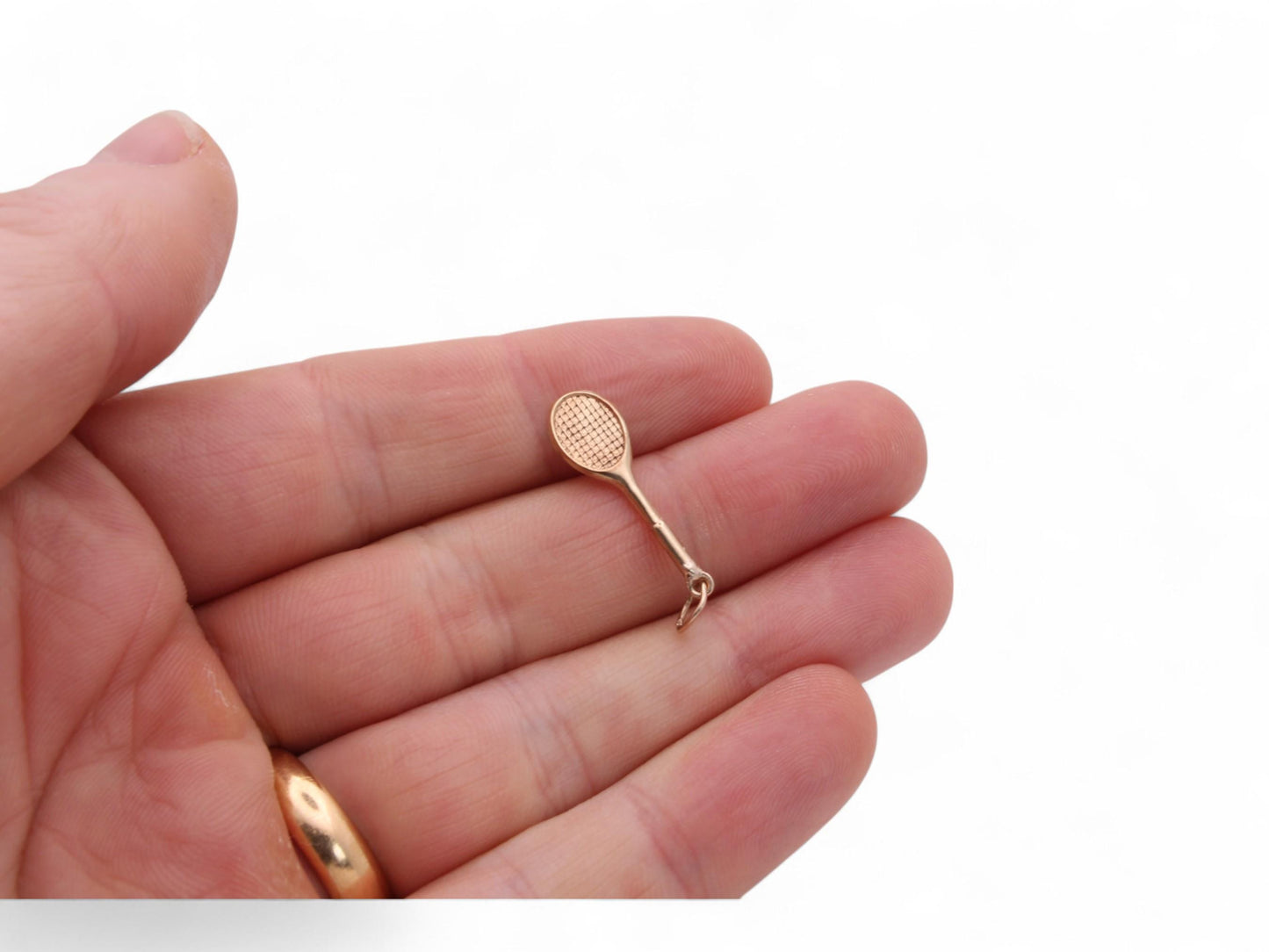 Vintage 9ct Gold Tennis Racquet Charm
