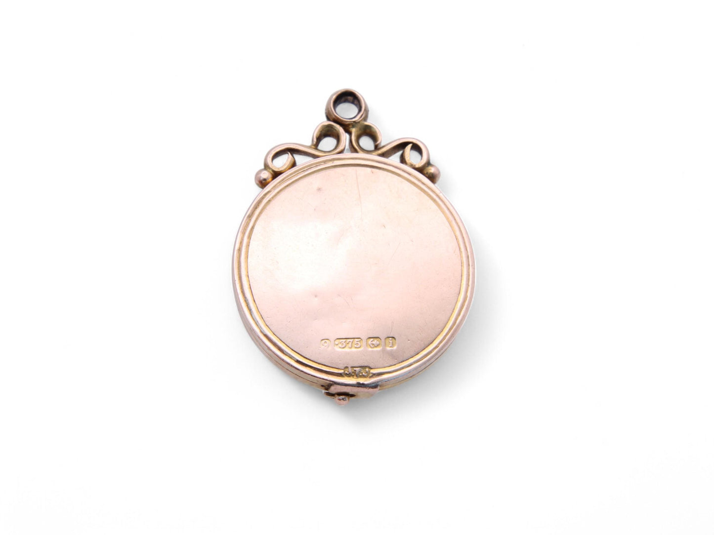 Antique 9ct Gold Bloodstone Locket Pendant, 1908
