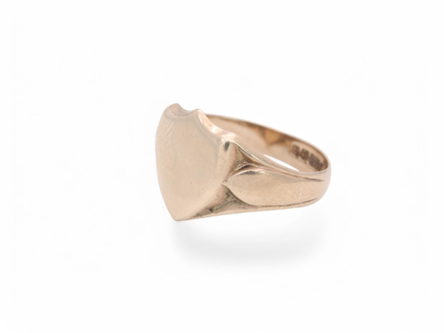 Antique 9ct Gold Shield Signet Ring, 1915