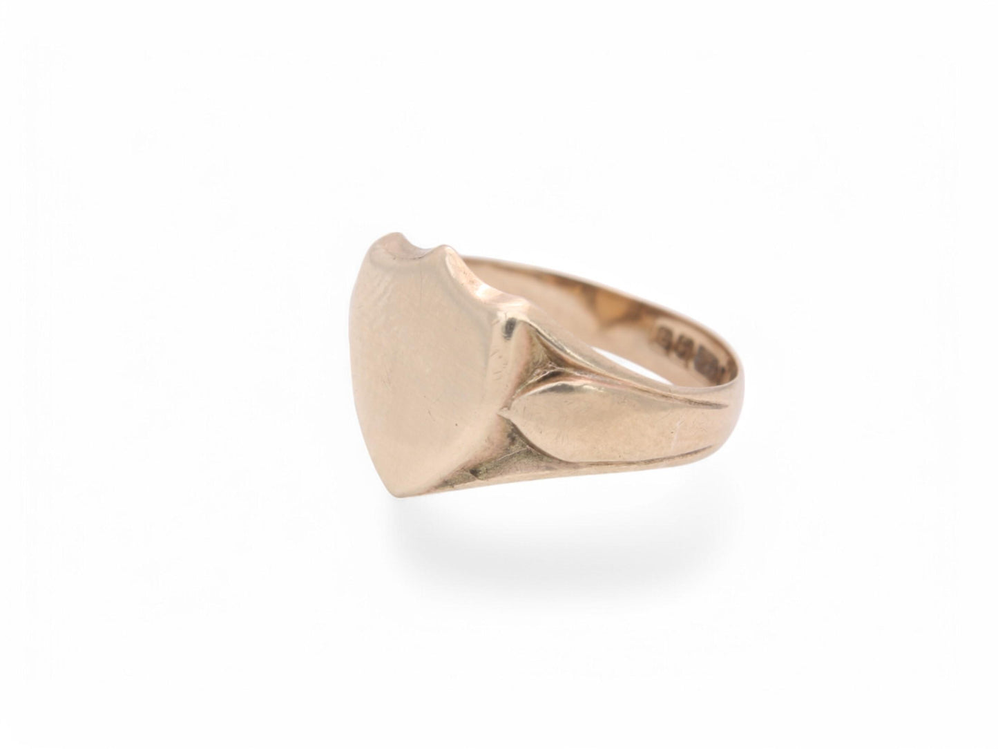 Antique 9ct Gold Shield Signet Ring, 1915