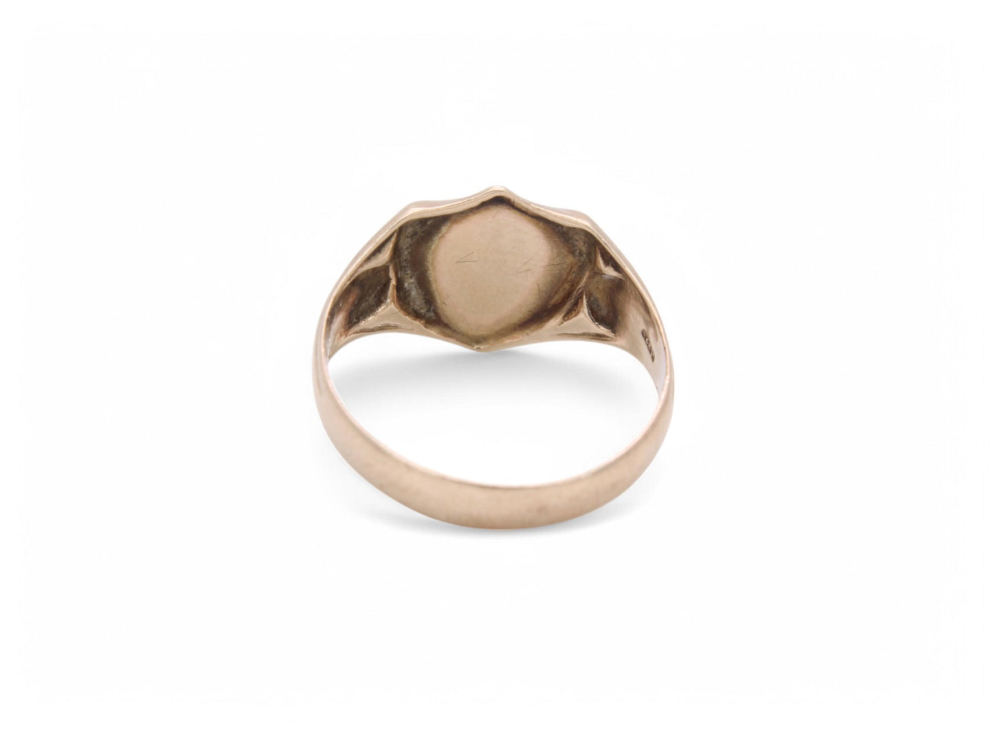 Antique 9ct Gold Shield Signet Ring, 1915