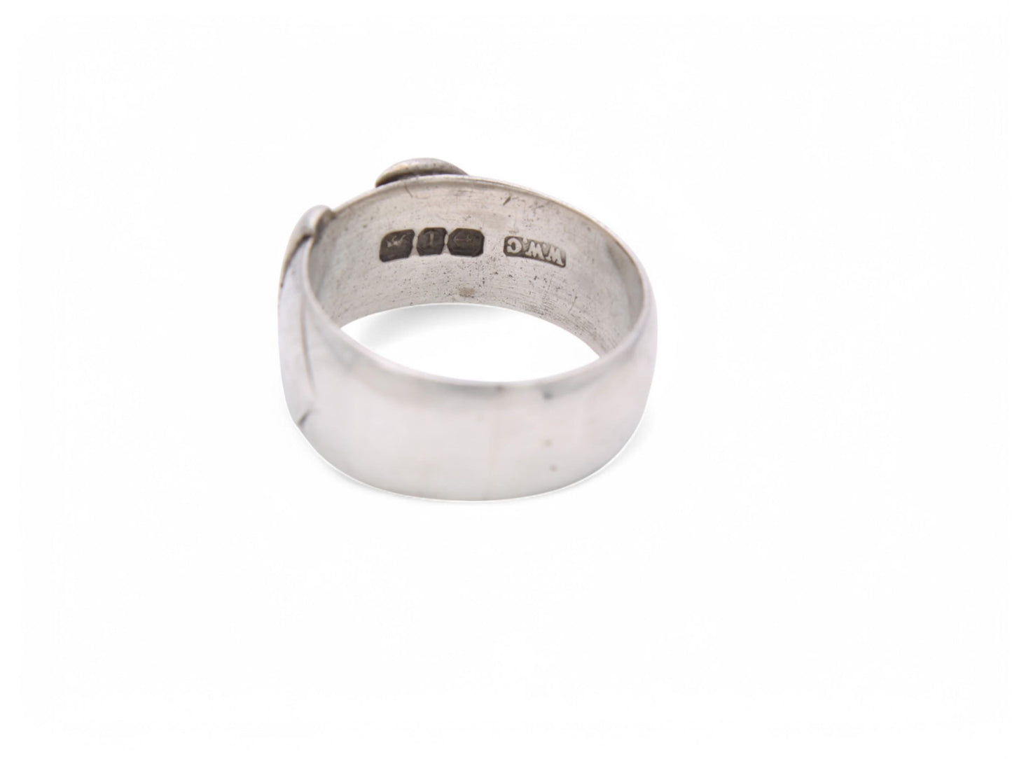 Antique Sterling Silver Buckle Ring, 1891