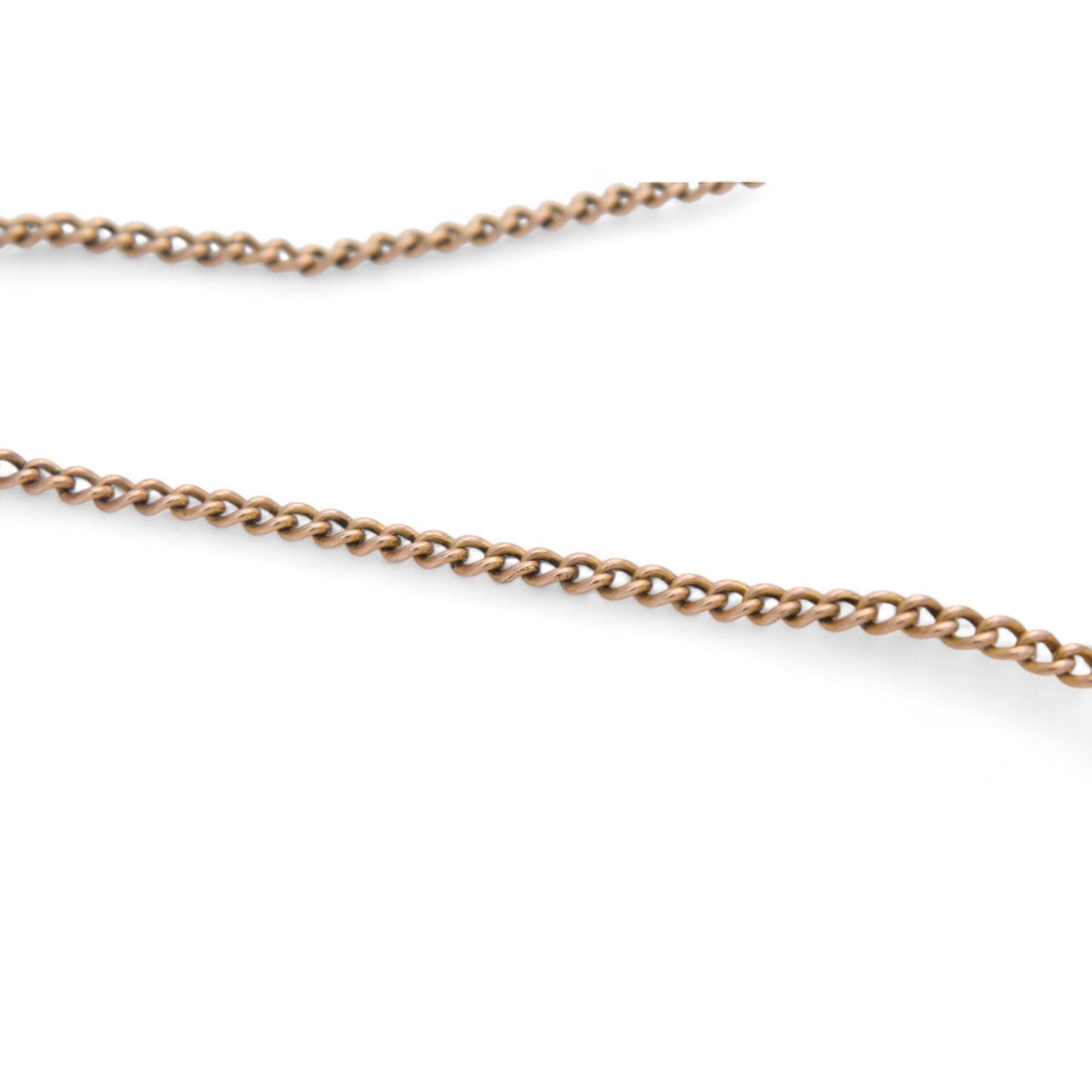 Antique-9ct-Rose-Gold-Curb-Link-Necklace,-18"