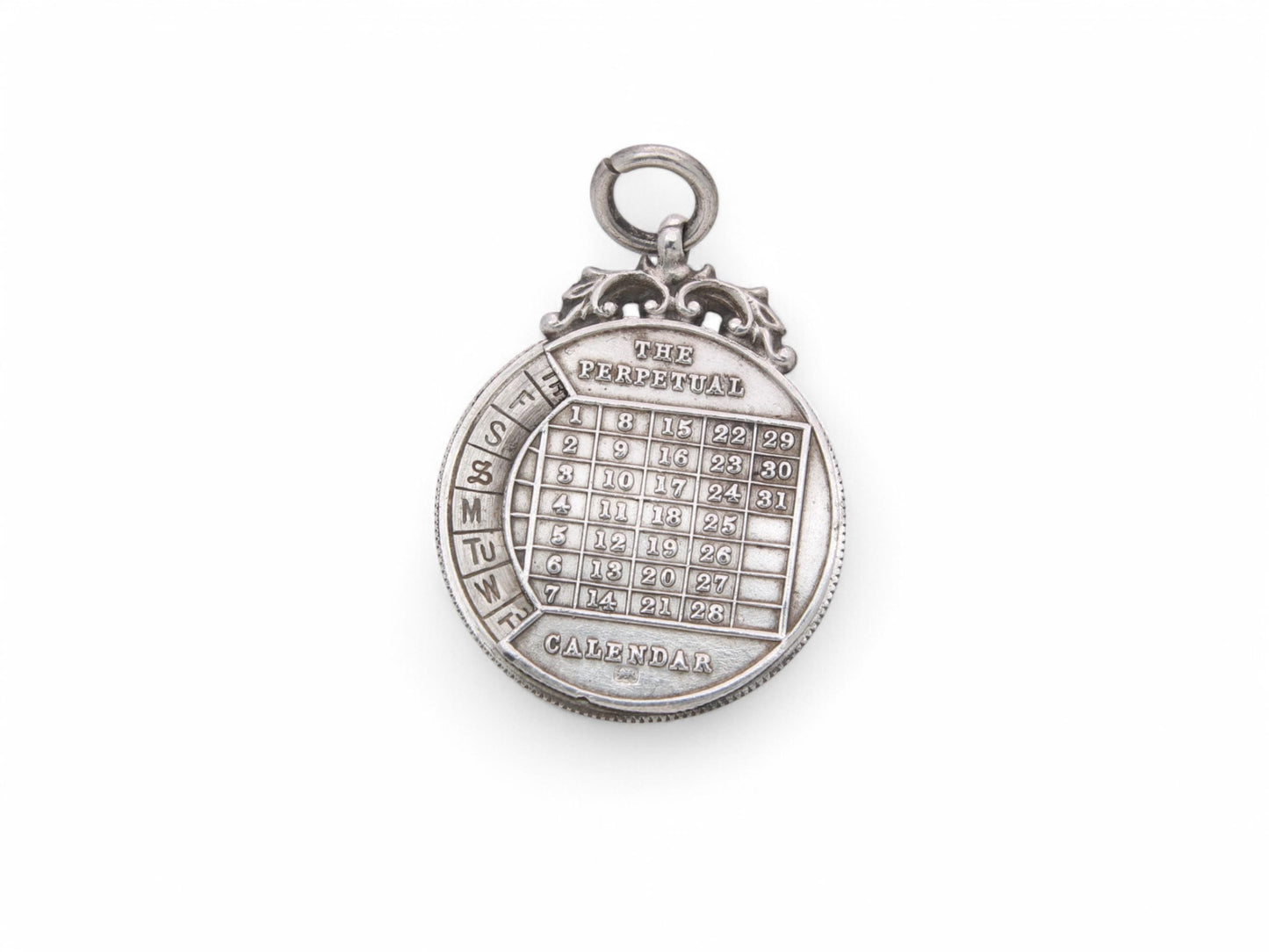 Antique Sterling Silver 'The Perpetual Calendar' Pendant