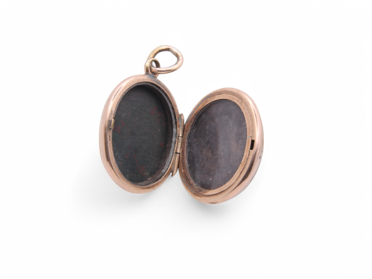 Antique 14ct Gold Bloodstone Lilac Agate Locket