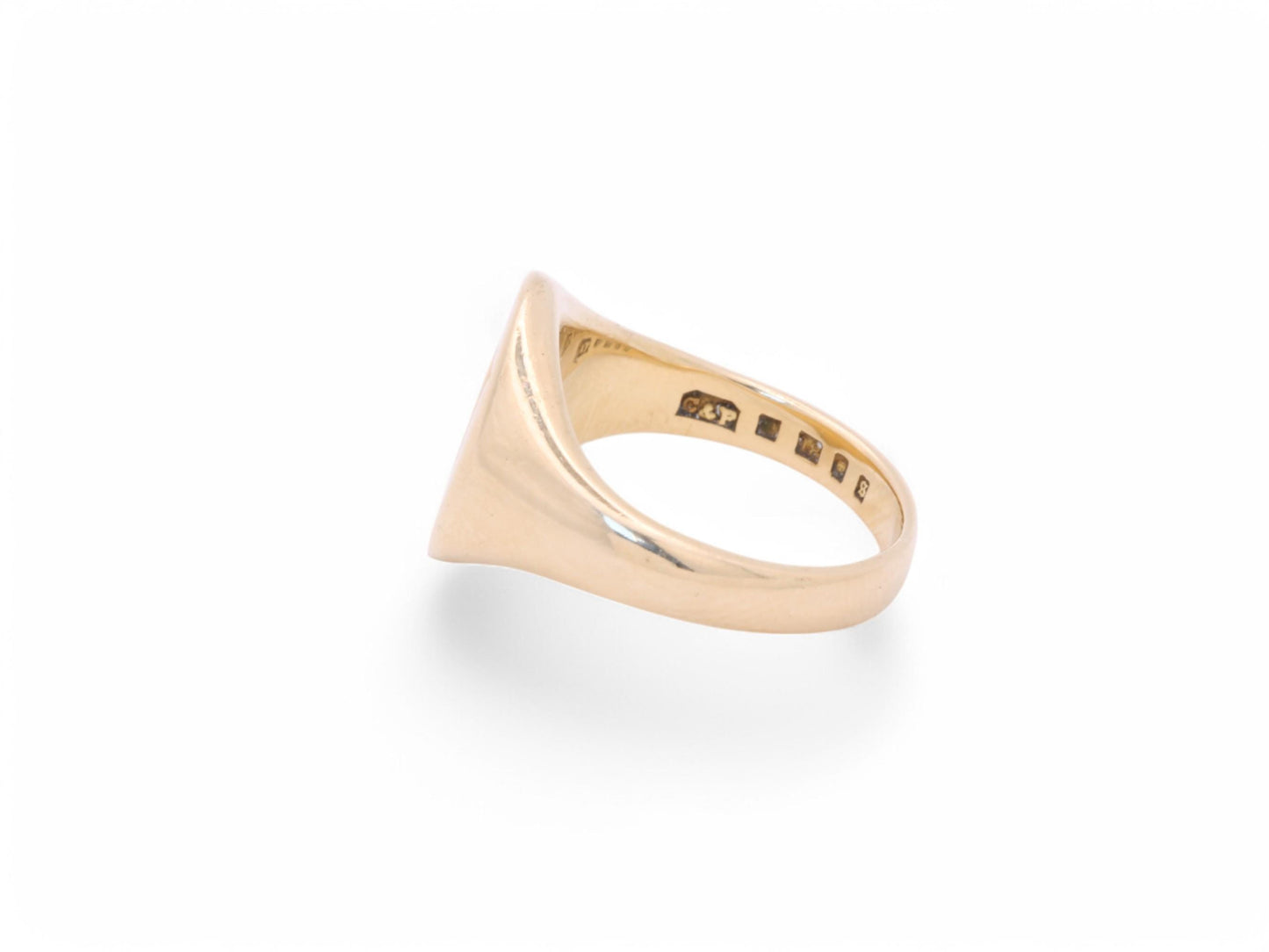 Antique 18ct Gold Intaglio Coat Of Arms Wolf Crest Signet Ring, 1873