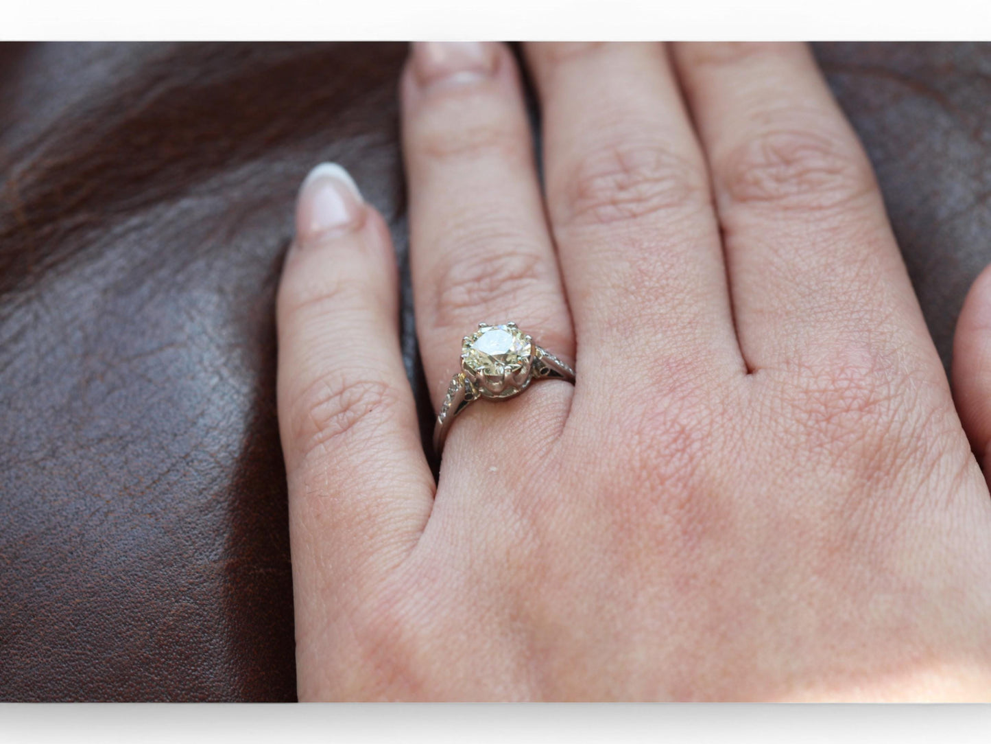 Antique Art Deco Platinum 1.5ct Diamond Ring GIA Certified