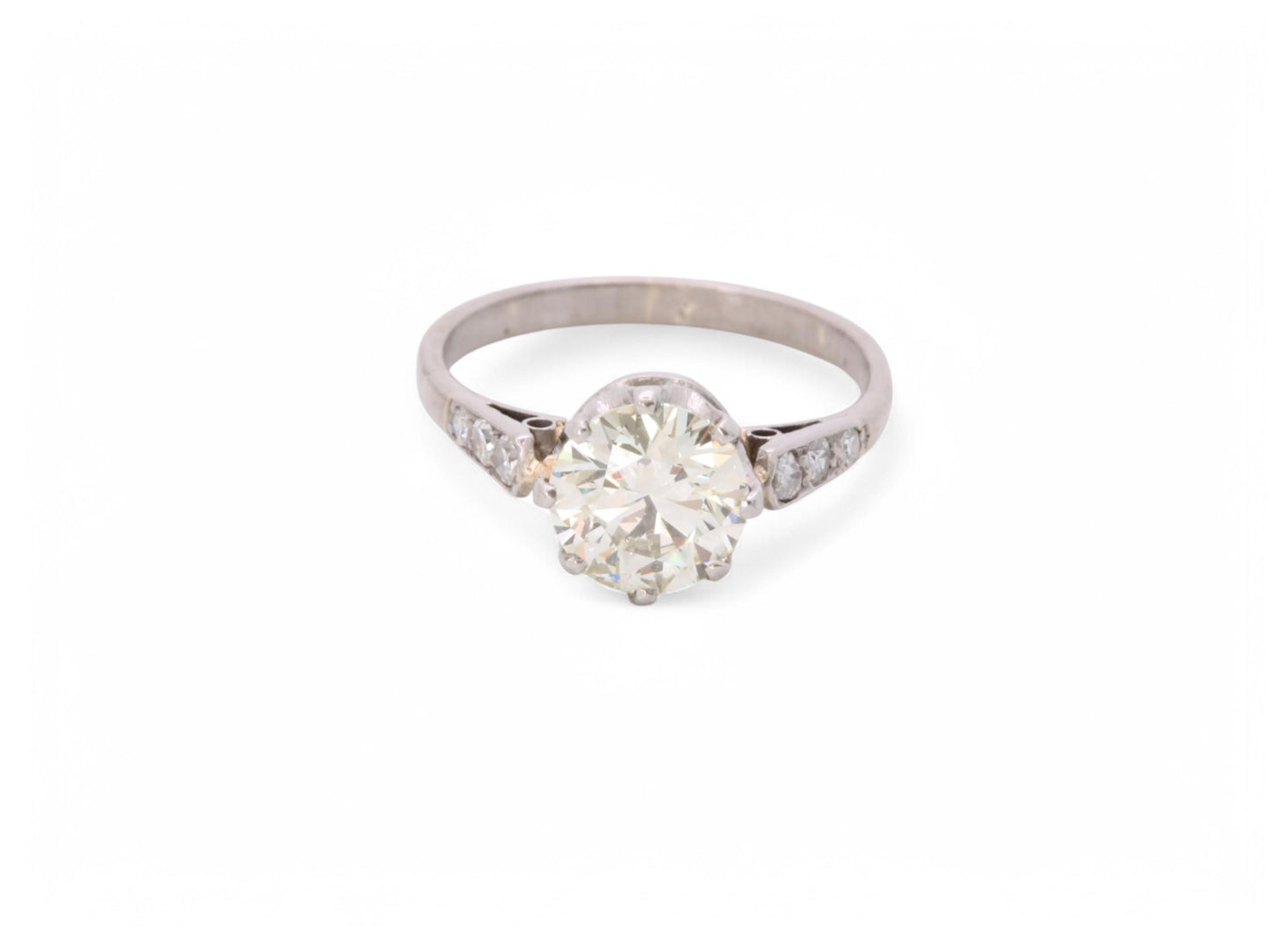 Antique Art Deco Platinum 1.5ct Diamond Ring GIA Certified