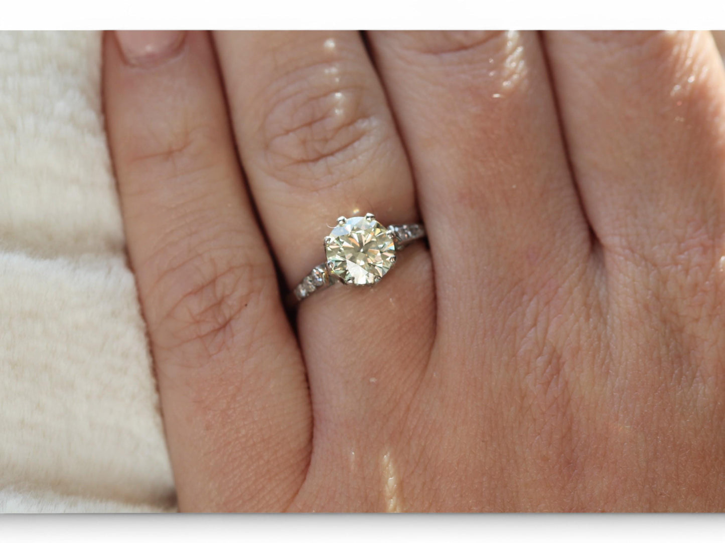 Antique Art Deco Platinum 1.5ct Diamond Ring GIA Certified