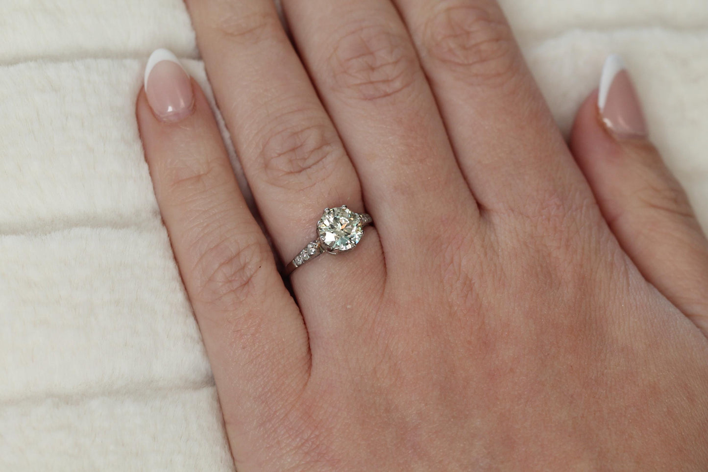 Antique Art Deco Platinum 1.5ct Diamond Ring GIA Certified