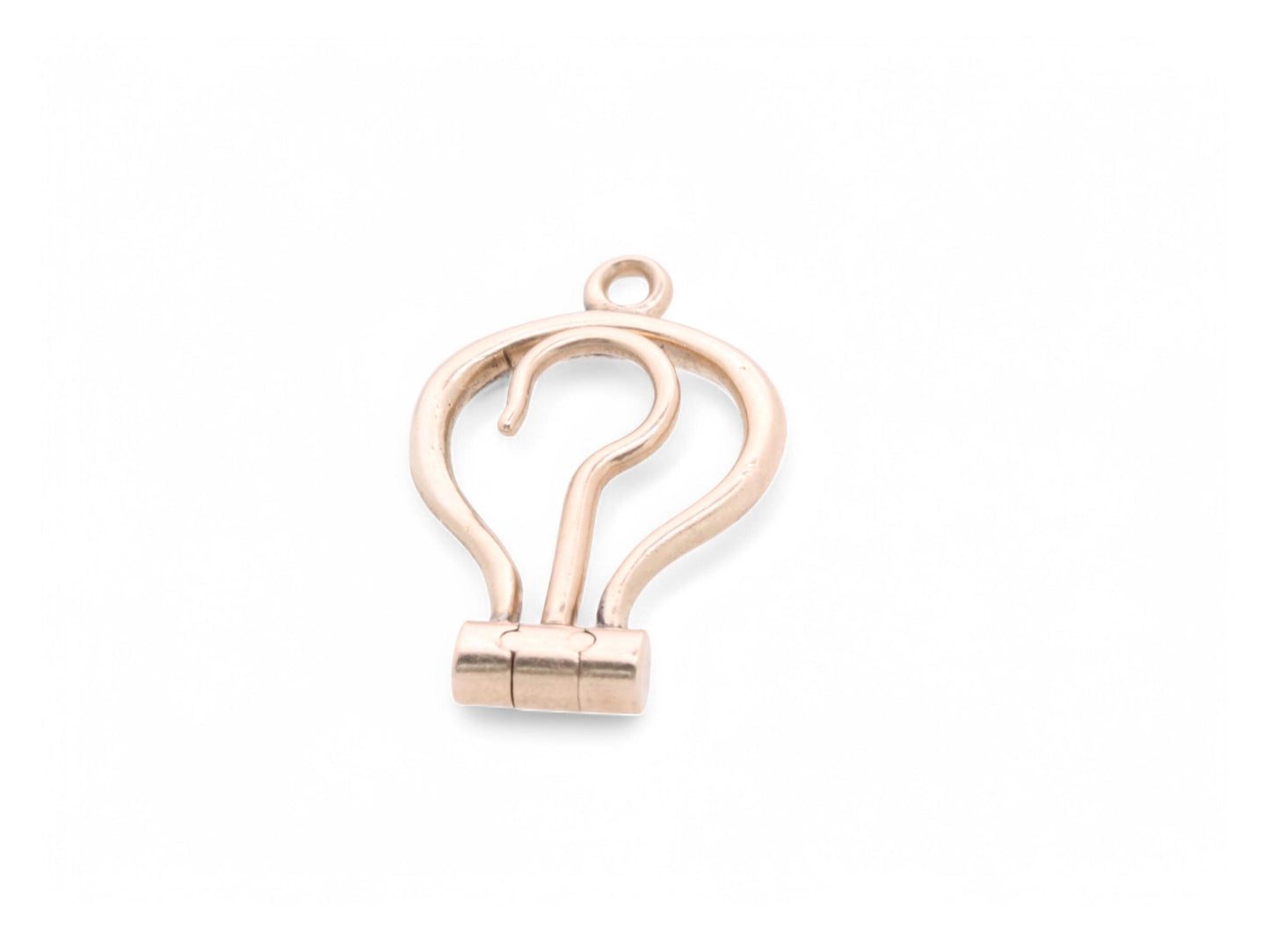 Antique 9ct Gold Folding Button Hook Pendant