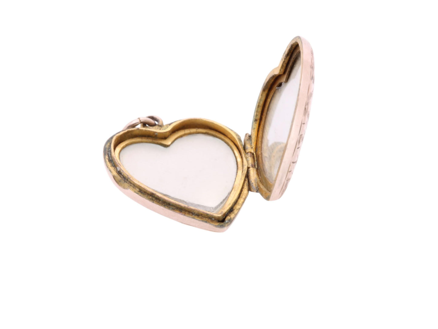 Antique 9ct Gold Forget Me Not Heart Locket