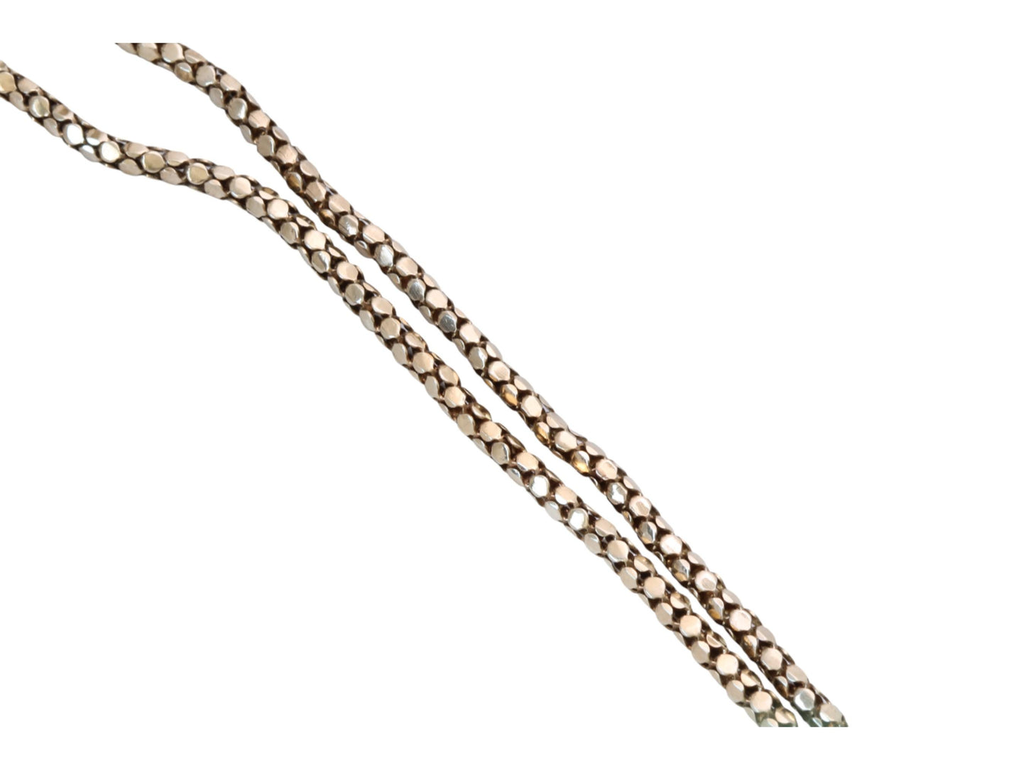 Antique 9ct Rolled Gold Snake Link Long Guard, 55"
