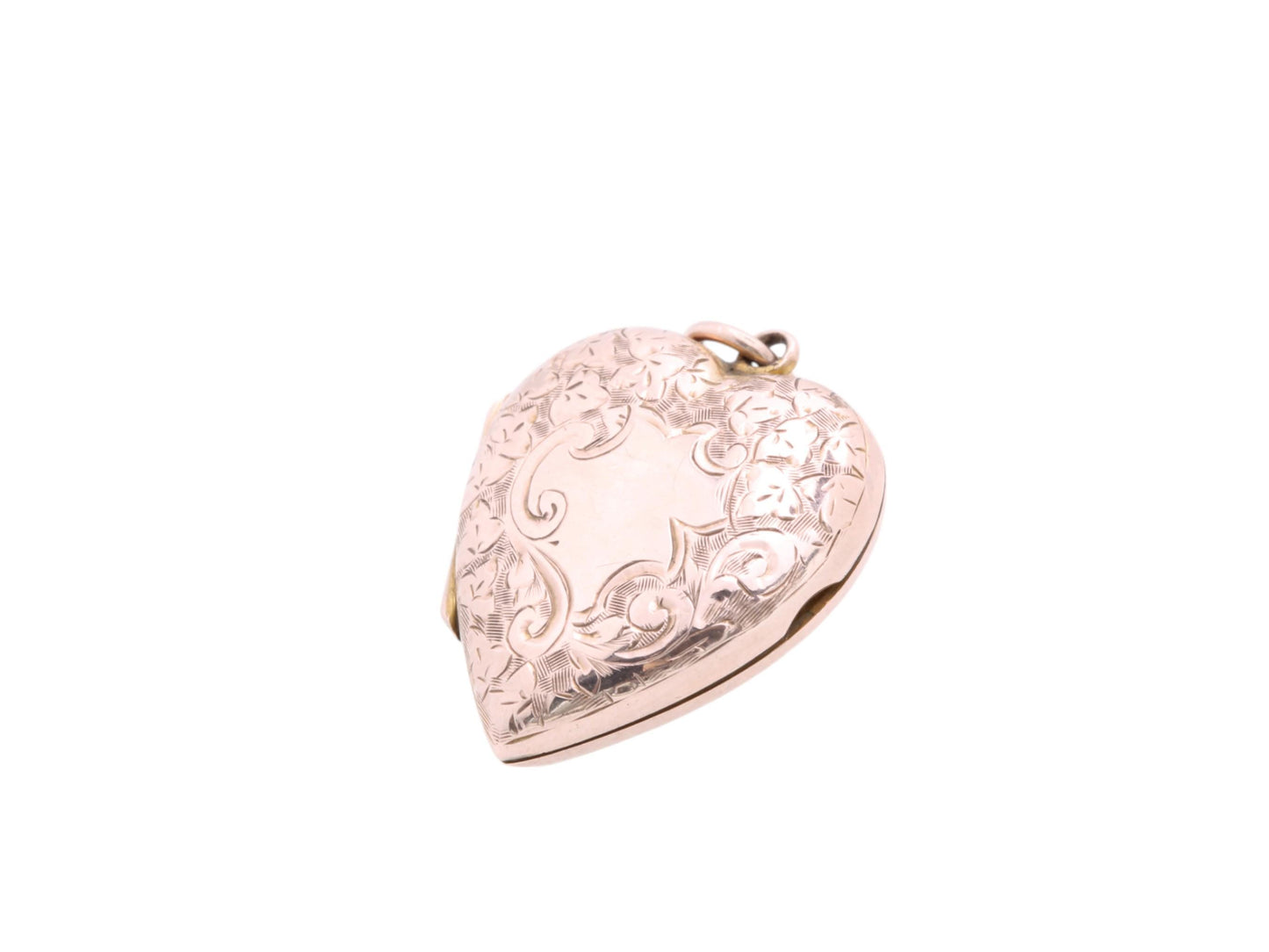 Antique 9ct Gold Forget Me Not Heart Locket