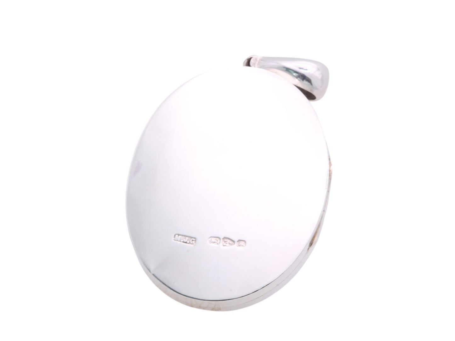 Victorian Sterling Silver Tulip Locket: 9ct Gold Flowers, 1880