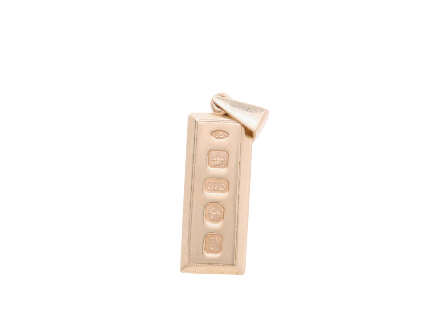 Antique 9ct Gold Ingot Pendant, 1995